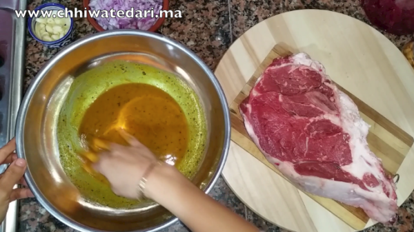 اللحم محمر بالدغميرة لذييييذ - L'mhamer, lham mhamer, viande rôtie